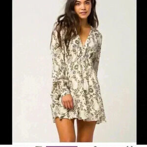 Free People Stealing Fire Henley Mini Dress Size M